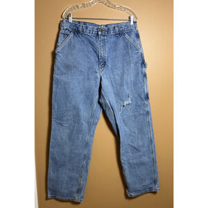 Vintage Carhartt Carpenter Jeans Denim Cargo Y2K Mens Size 36x32
